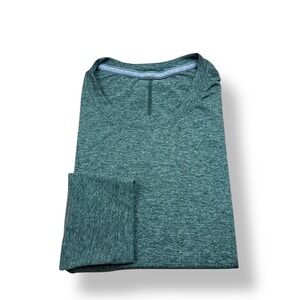 Lululemon Mens Long Sleeve Athletic Shirt Green Heather Size Medium